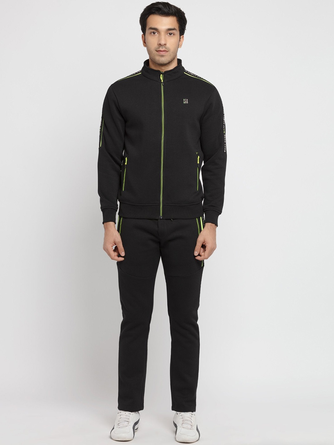 

Status Quo Men Black Printed Tracksuits