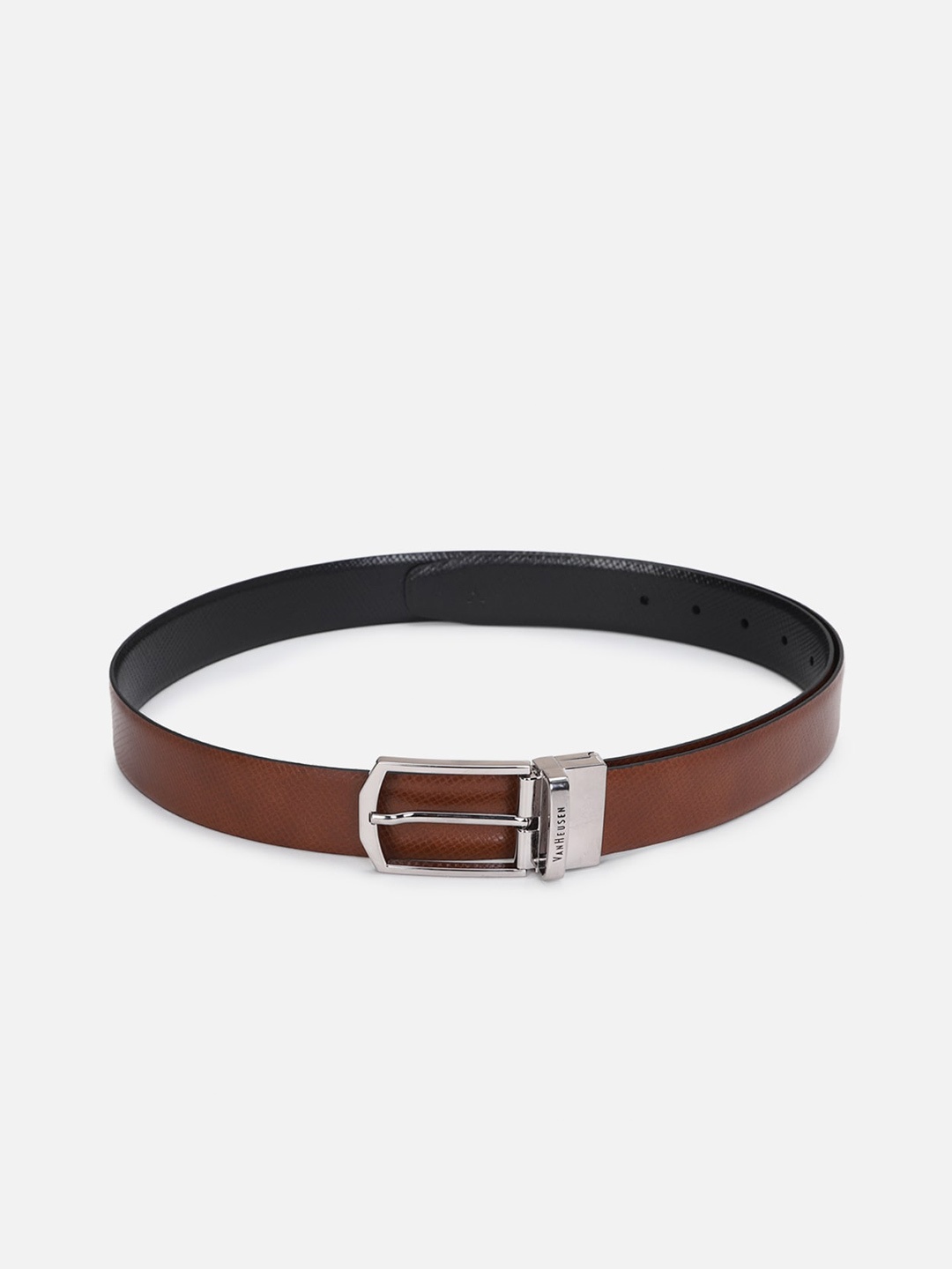 

Van Heusen Men Brown Textured Leather Formal Belt