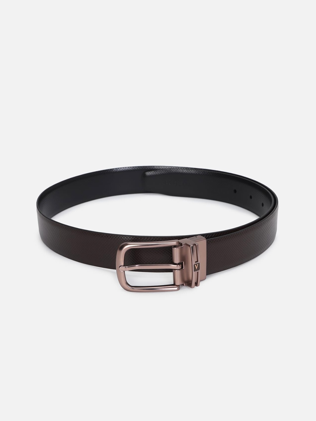 

Van Heusen Men Brown Textured Leather Formal Belt