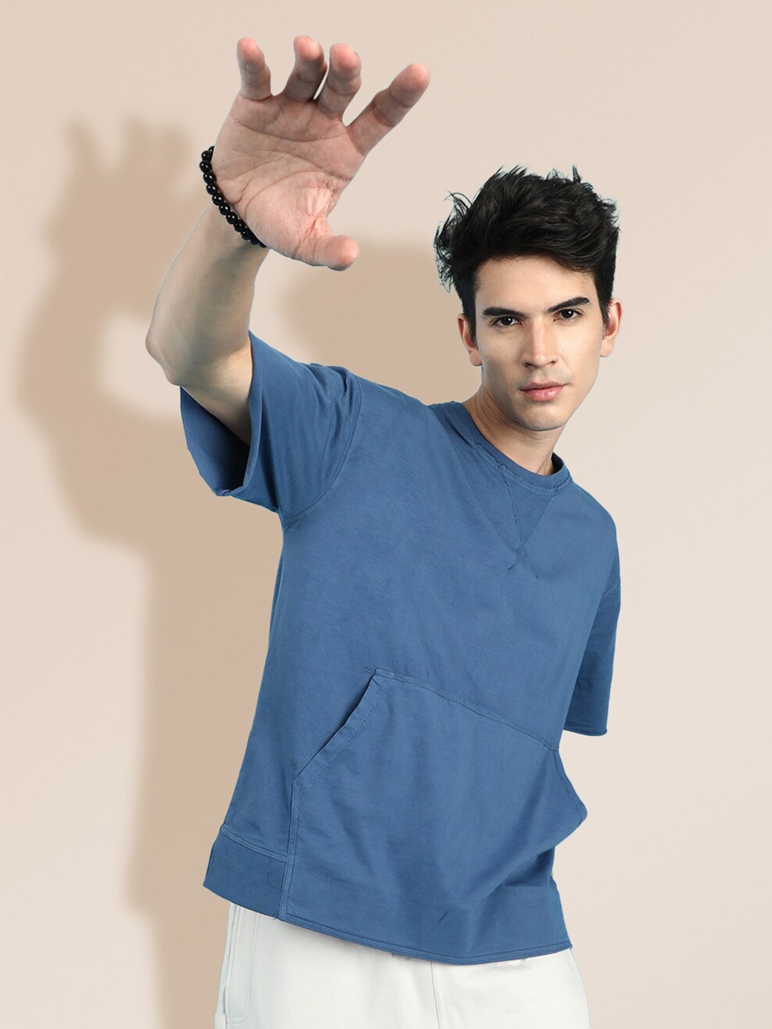

KRA Men Blue Pure Cotton T-shirt