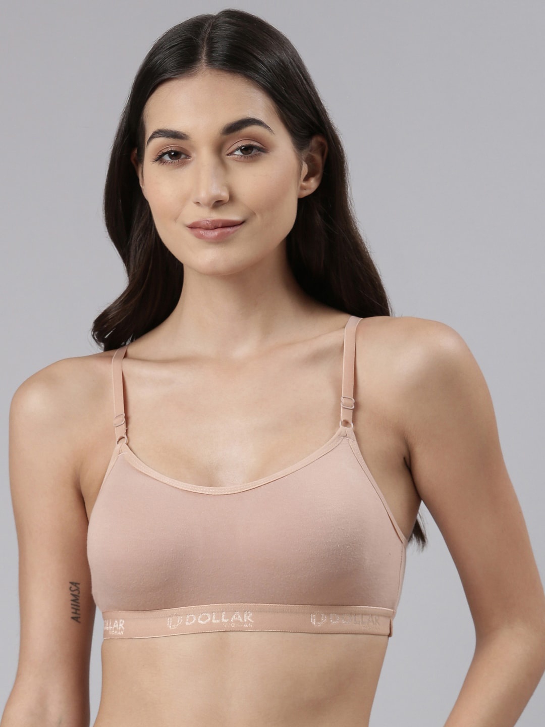 

Dollar Missy Pack of 1 Cotton Wire-Free Beginners Bra, Beige