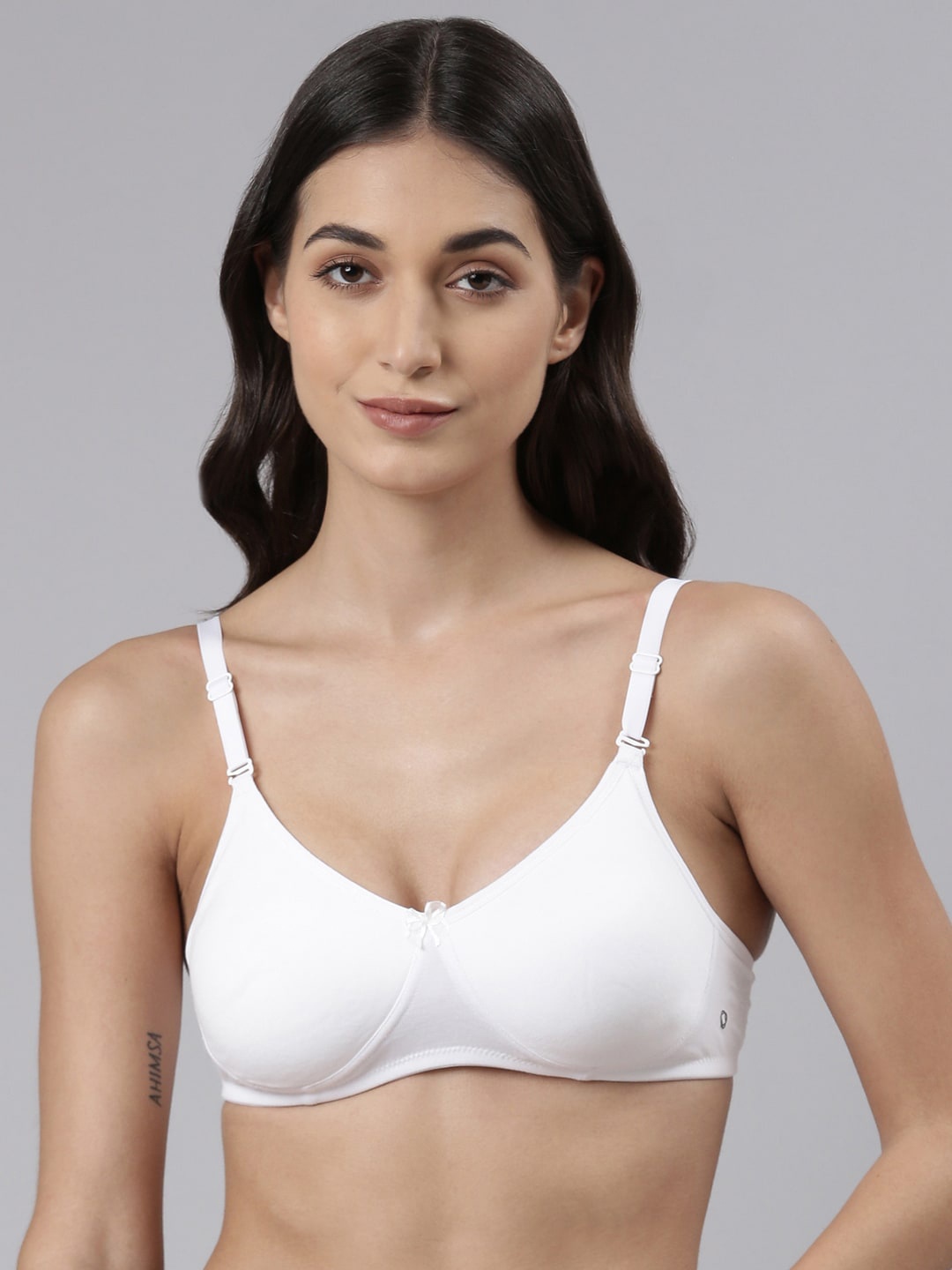 

Dollar Missy White Non Padded Dry Fit Anti Microbial Cotton Bra