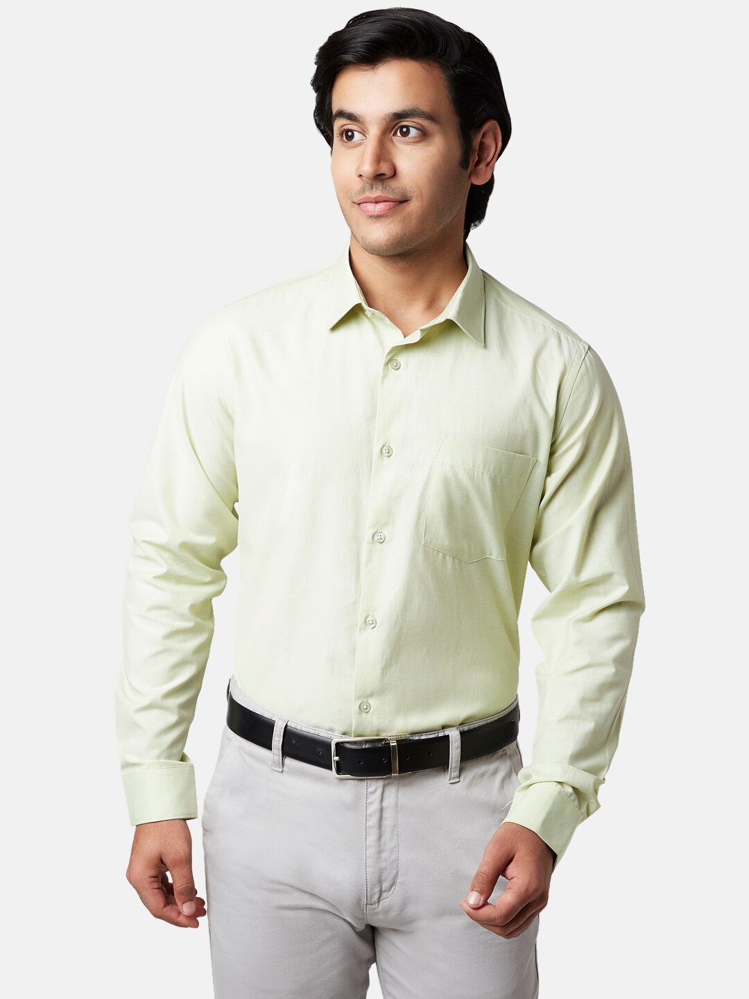 

YU by Pantaloons Men Green Slim Fit Formal Shirt