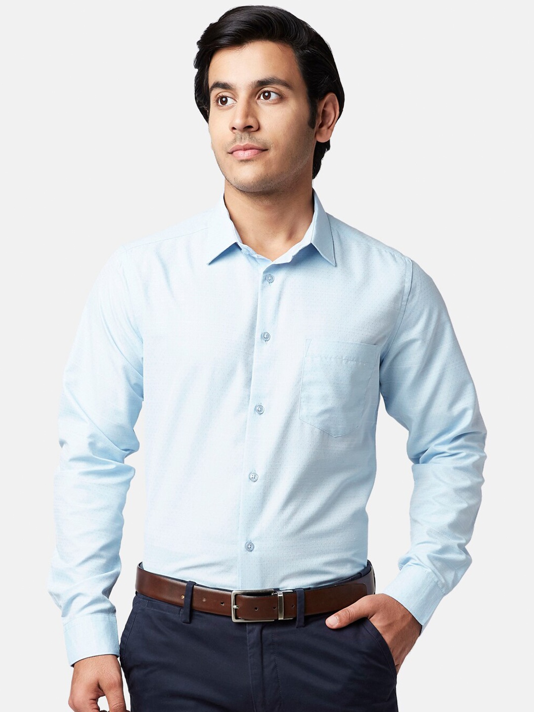 

YU by Pantaloons Men Slim Fit Formal Shirt, Blue