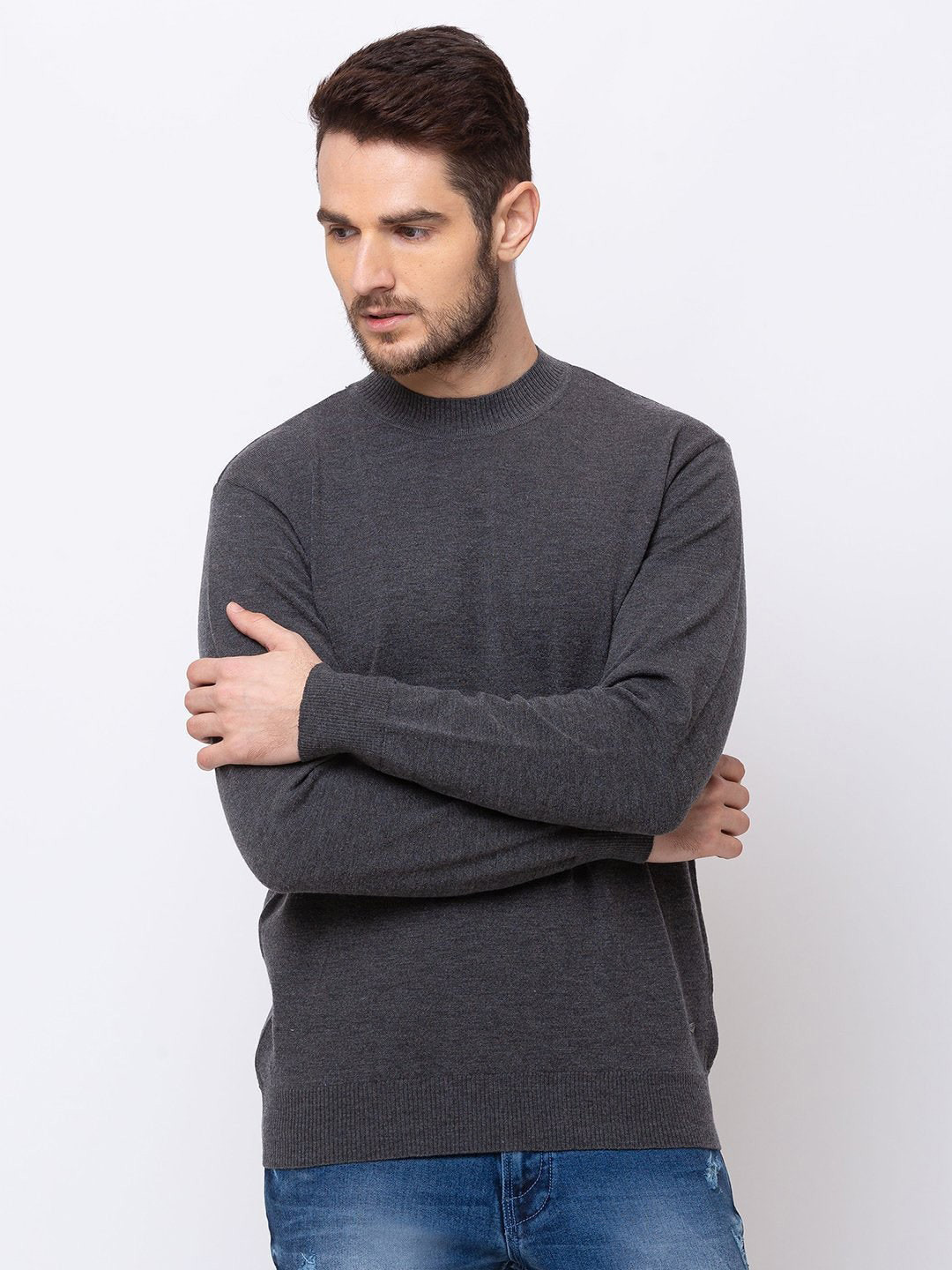 

Status Quo Men Grey Acrylic Pullover