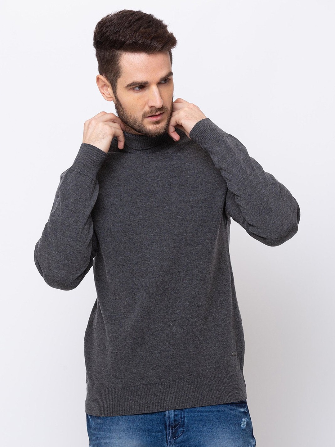 

Status Quo Men Grey Acrylic Pullover