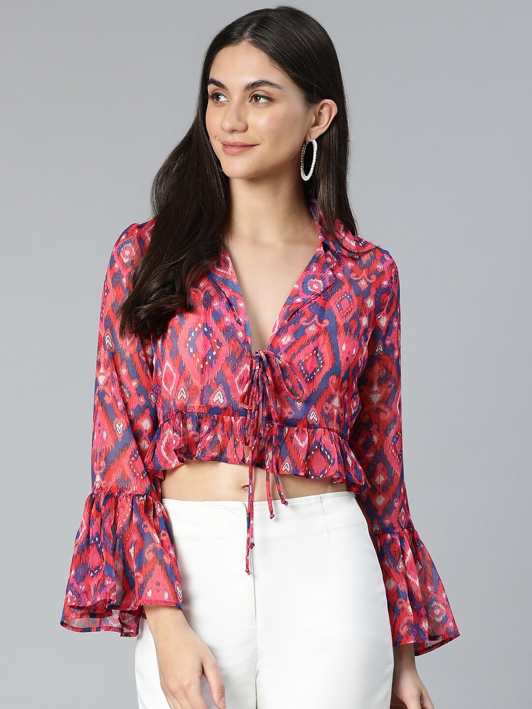 

Oxolloxo Multicoloured Print Crop Top, Multi