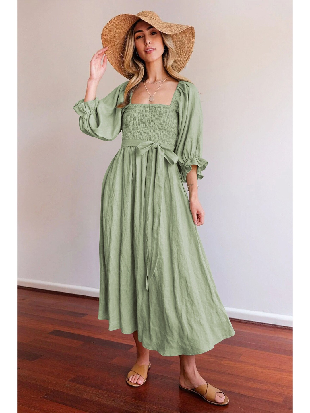 

StyleCast Fit & Flare Midi Dress, Green