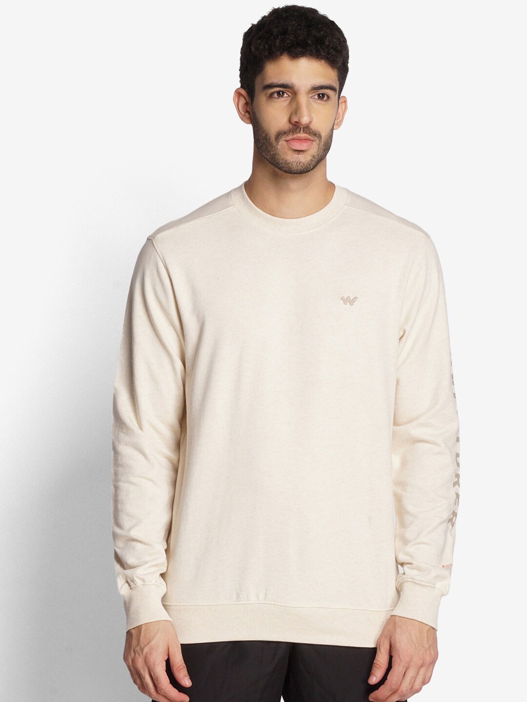 

Wildcraft Men Beige Cotton Sweatshirt