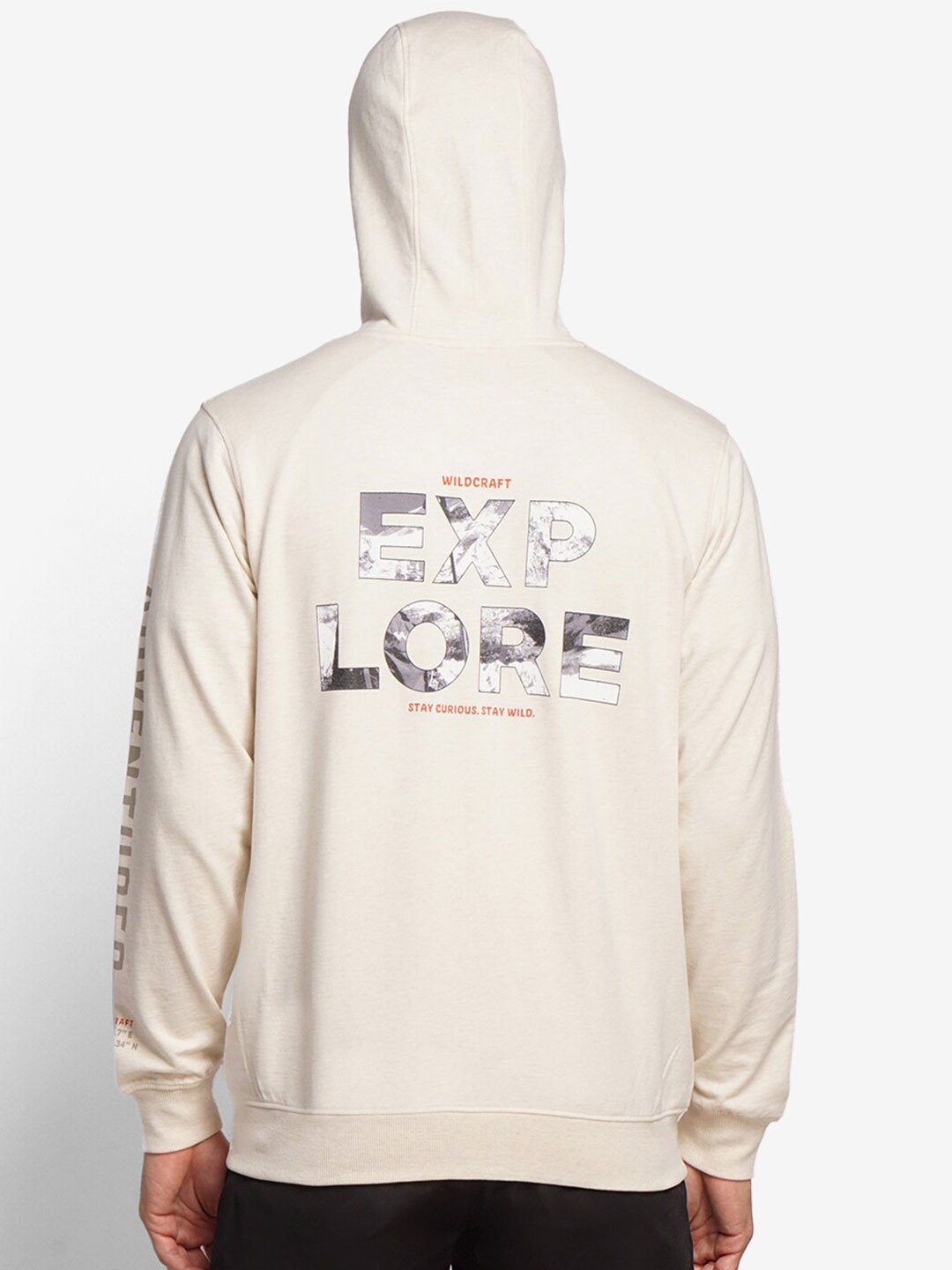 

Wildcraft Men Beige Hooded Cotton Sweatshirt