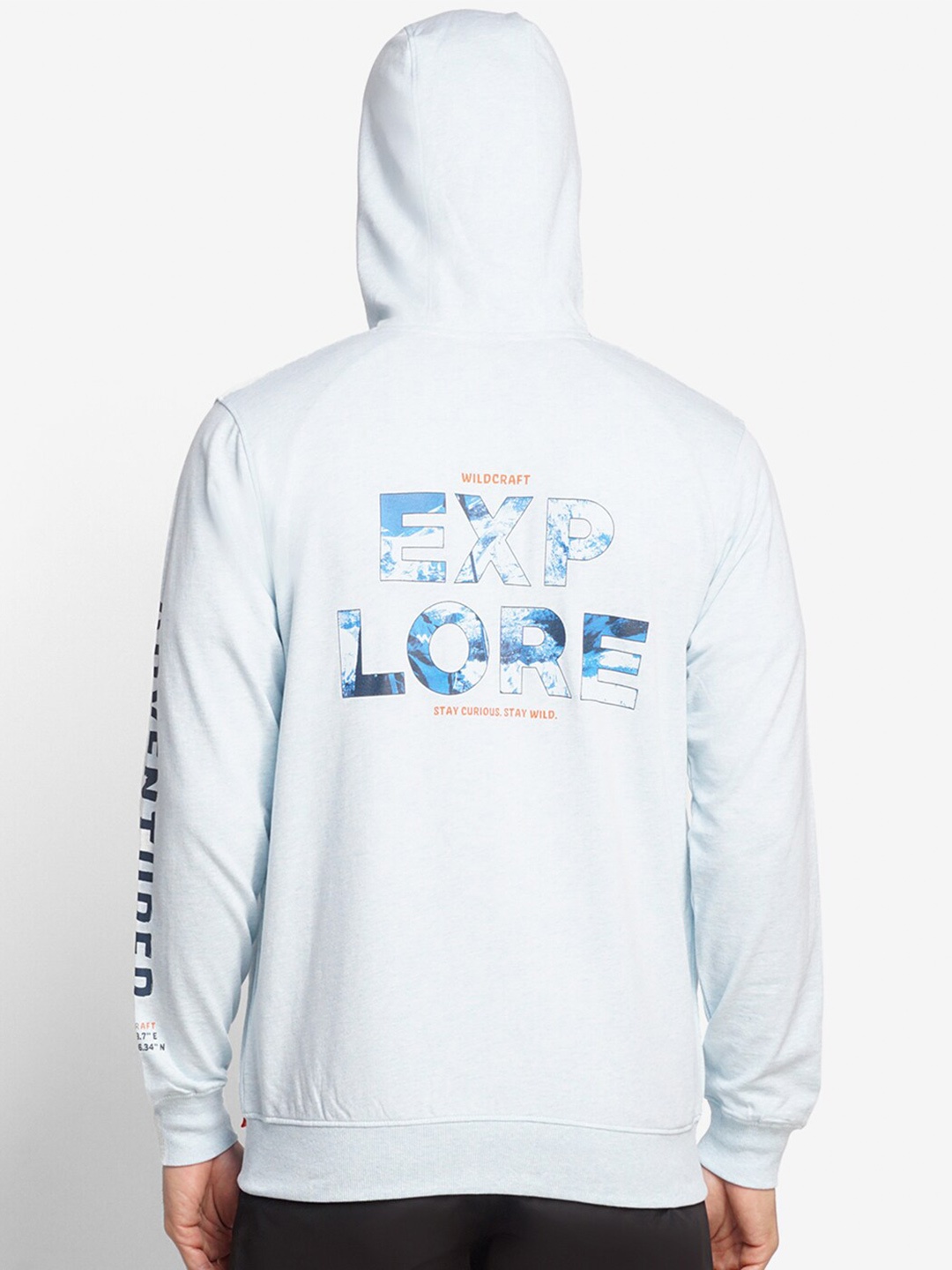 

Wildcraft Men Blue Hooded Cotton Sweatshirt