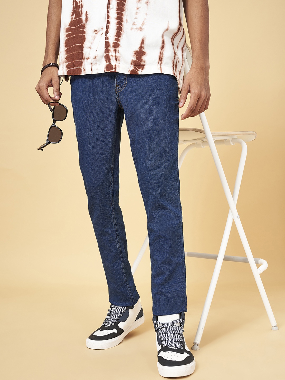 

YU by Pantaloons Men Blue Slim Fit Cotton Jeans