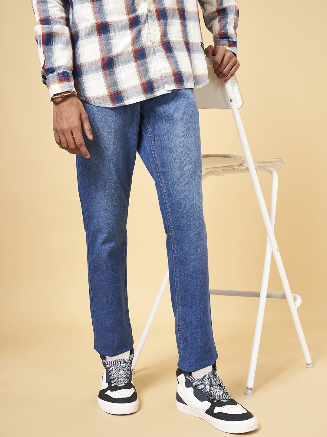 

YU by Pantaloons Men Blue Slim Fit Light Fade Jeans
