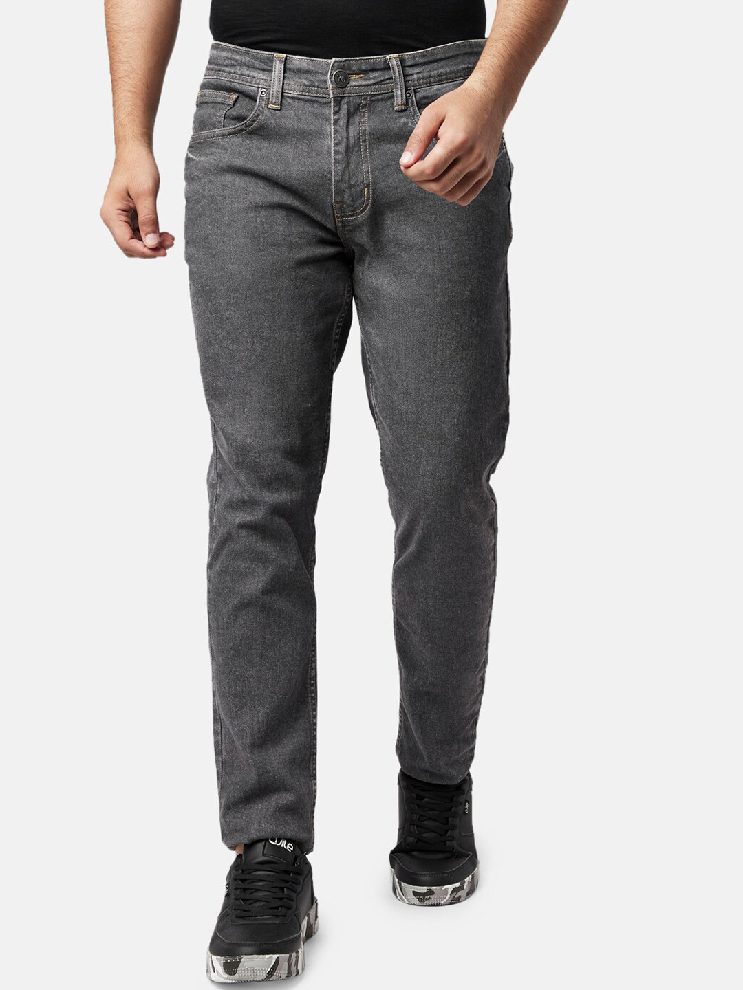 

YU by Pantaloons Men Grey Slim Fit Light Fade Jeans