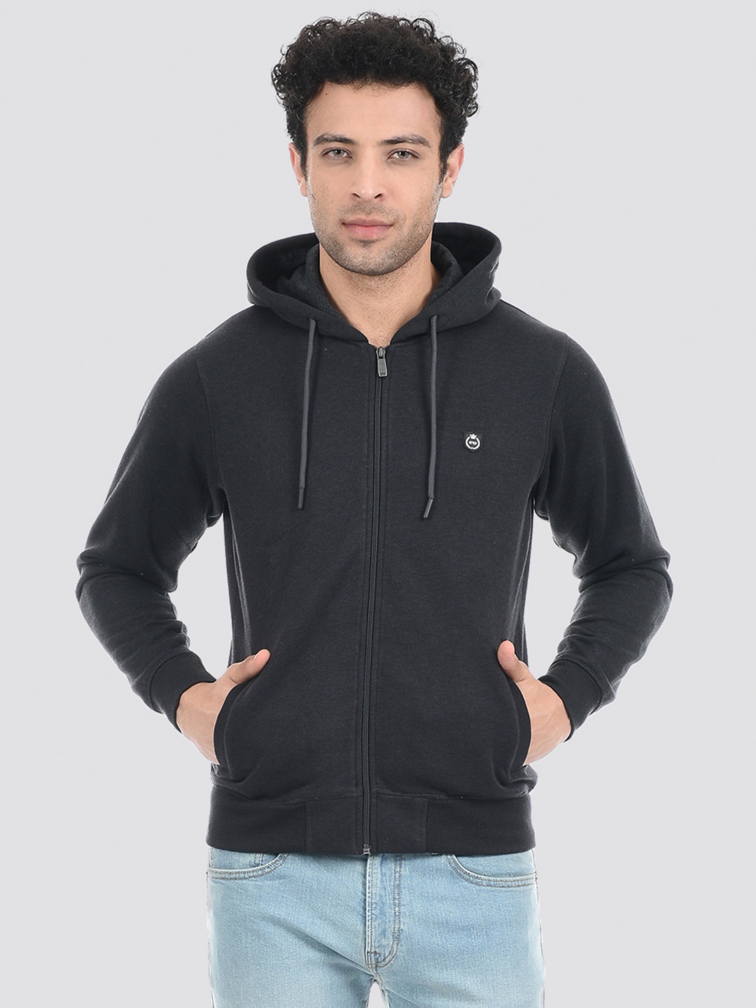 

Cloak & Decker by Monte Carlo Men Grey Hooded Cotton Sweatshirt