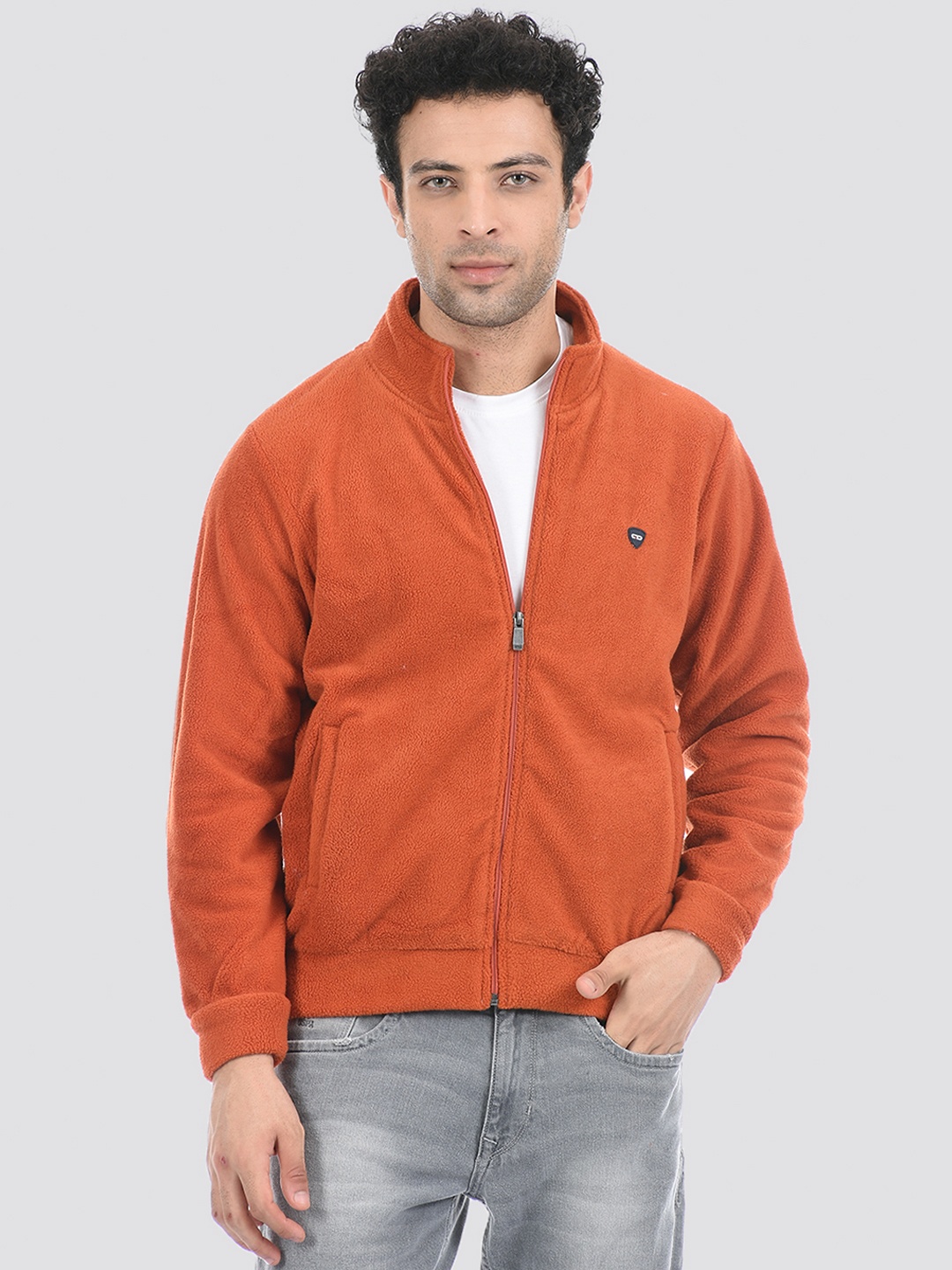 

Cloak & Decker by Monte Carlo Men Orange Fleece Sweatshirt