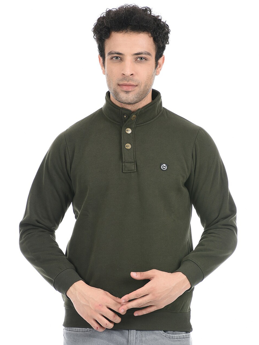 

Cloak & Decker by Monte Carlo Men Green Cotton Sweatshirt