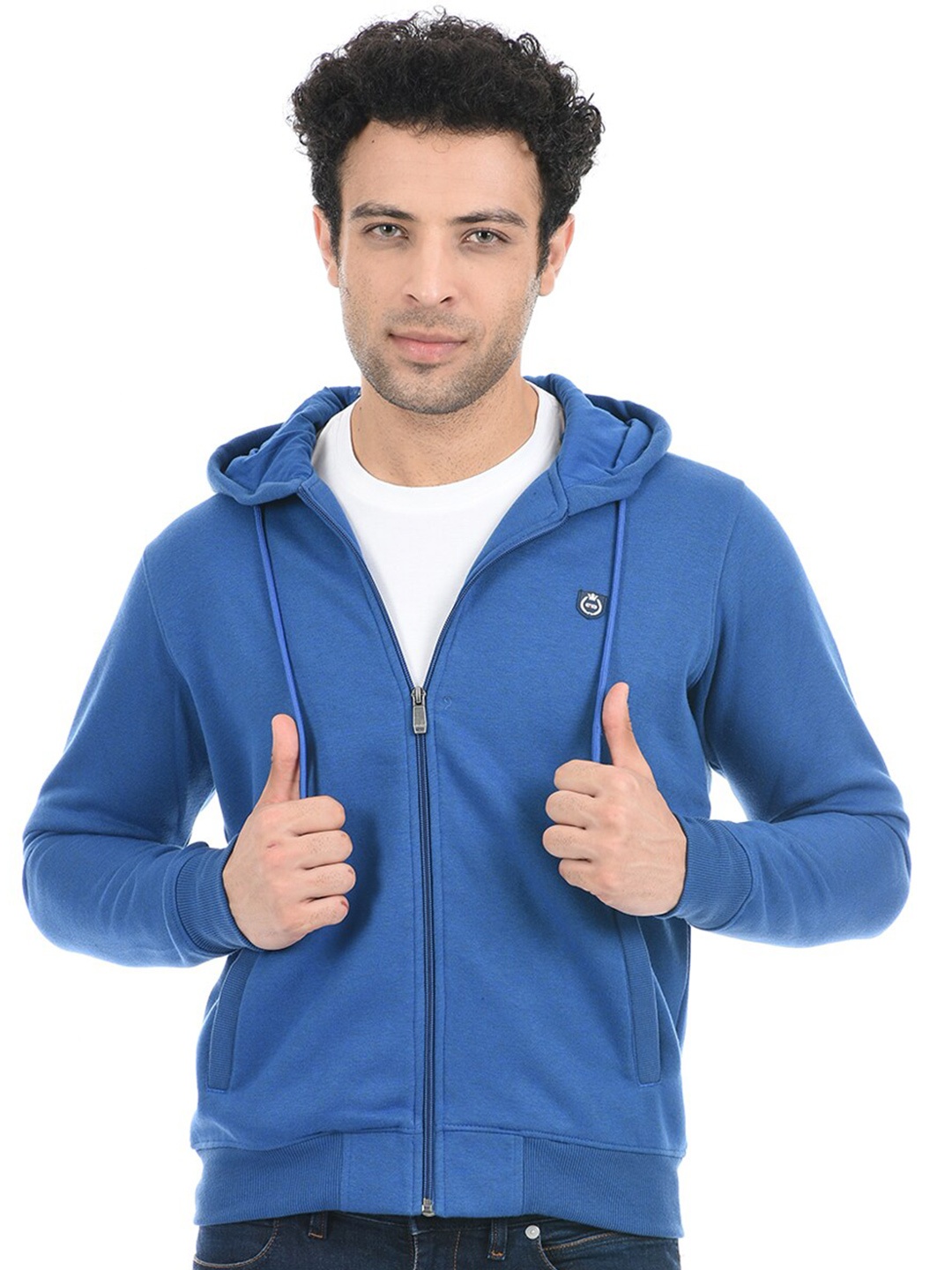 

Cloak & Decker by Monte Carlo Men Blue Hooded Cotton Sweatshirt