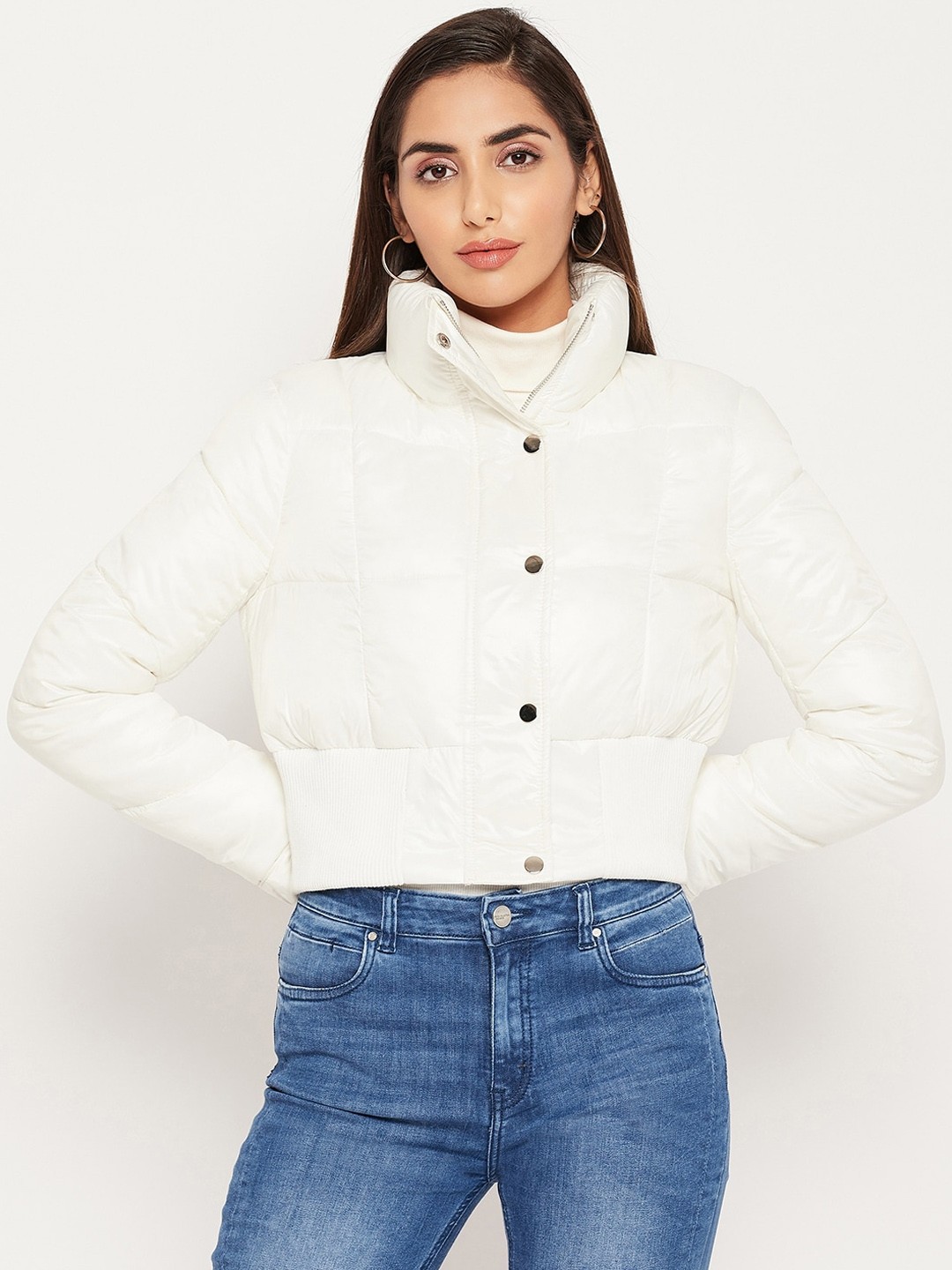 

Madame Women Off White Puffer Jacket