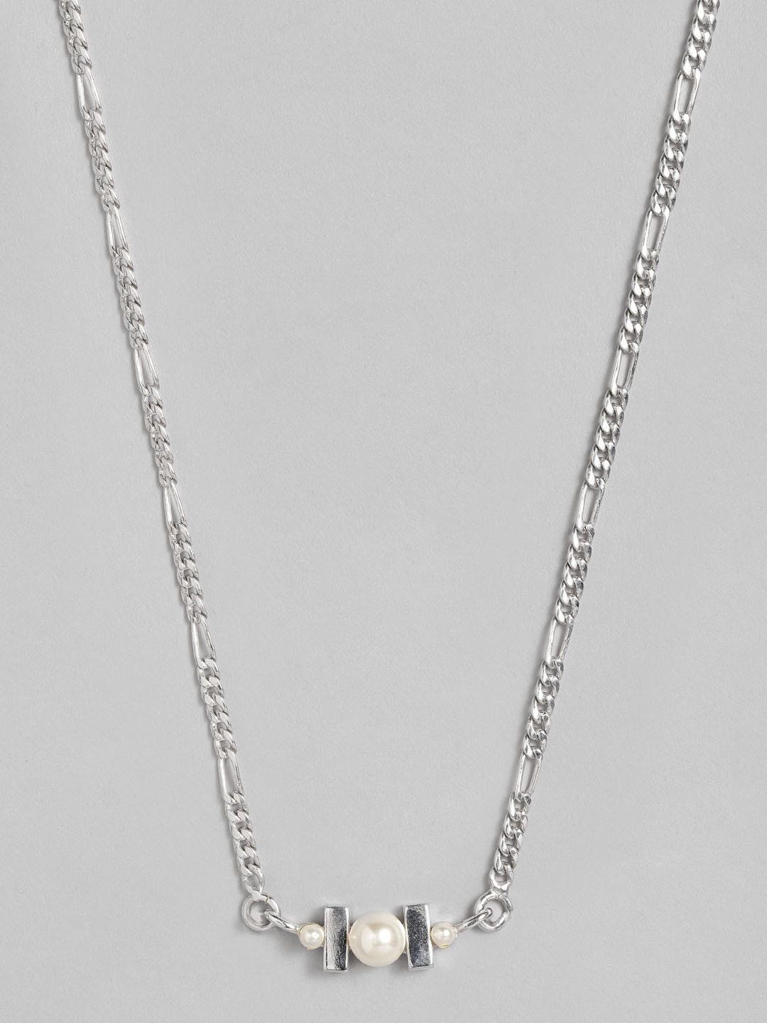 

Onaifa Sterling Silver Rhodium-Plated Necklace, White