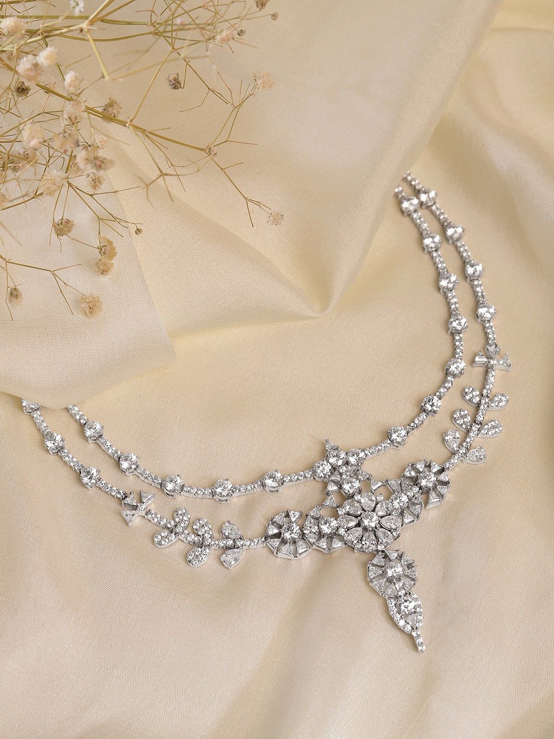 

Onaifa Sterling Silver Rhodium-Plated Necklace