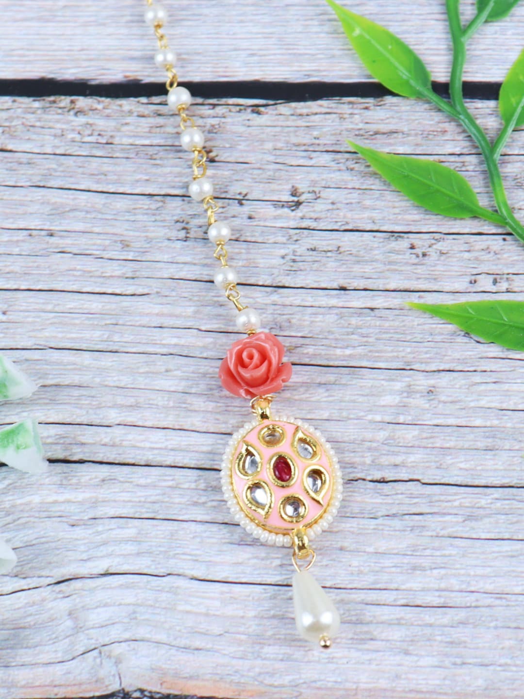 

Asthetika Kids Gold-Plated Kundan Studded Head Jewellery