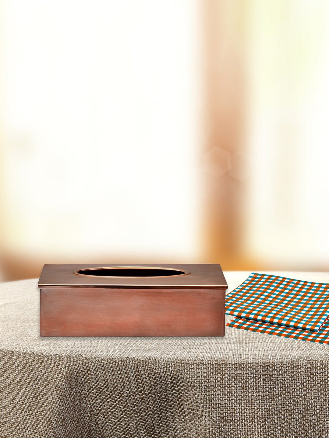 

Athome by Nilkamal RBD Copper Metal Antique Napkin Holder