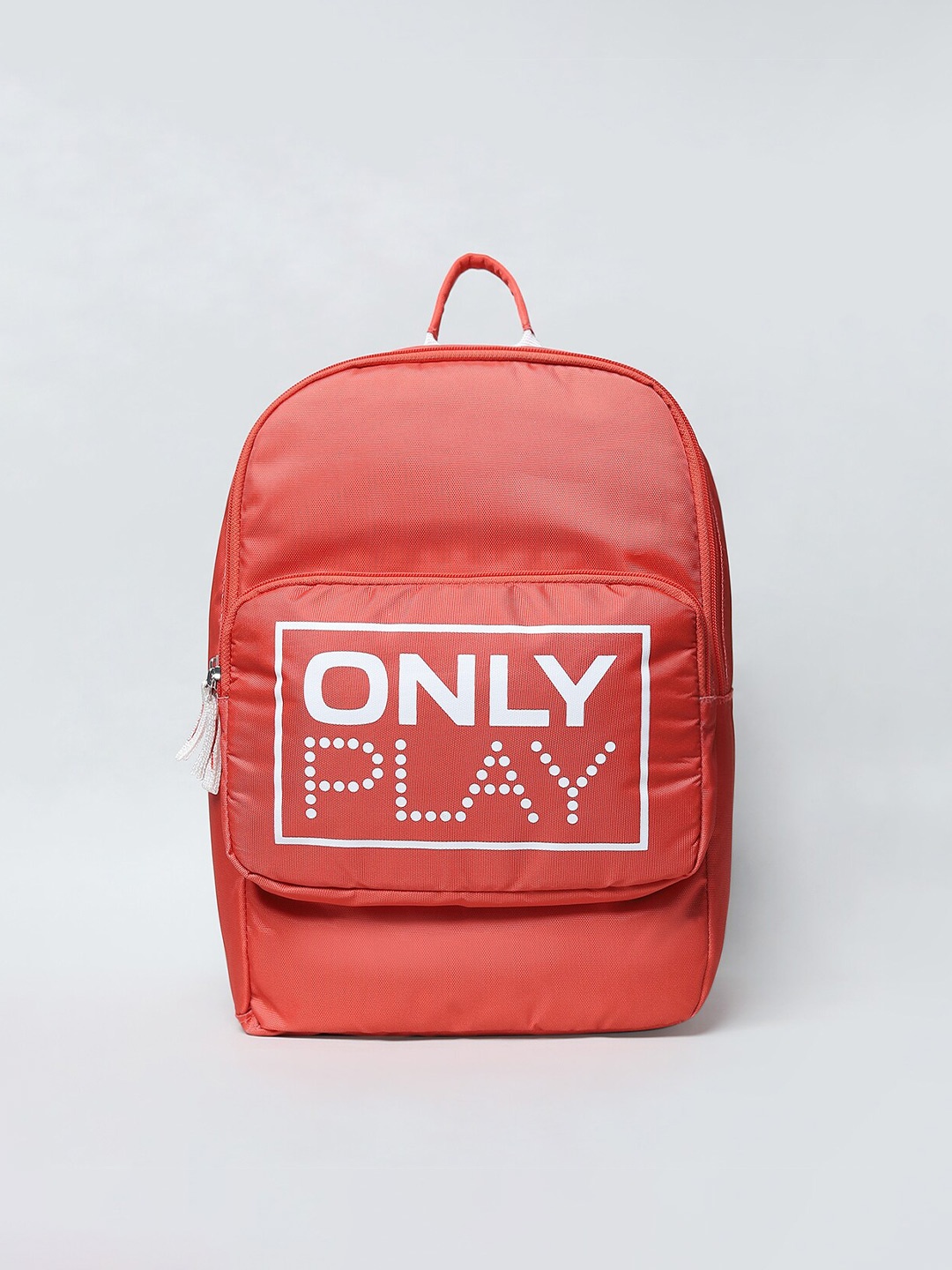 

ONLY Women Orange & White Typography Backpack