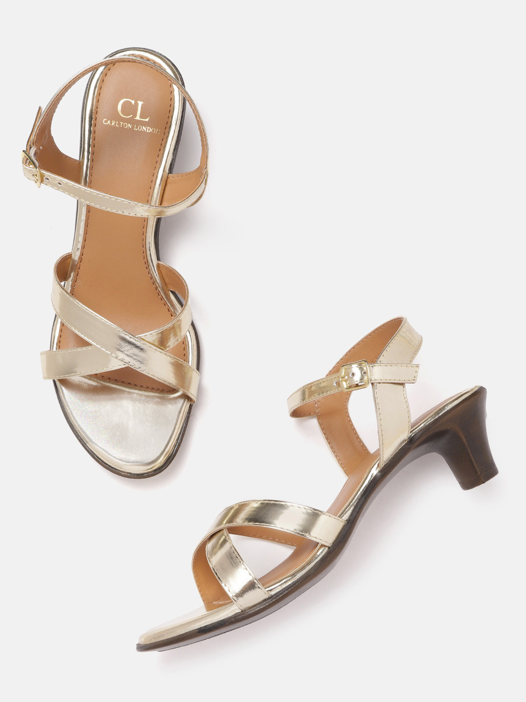 

Carlton London Block Heel Sandals, Gold