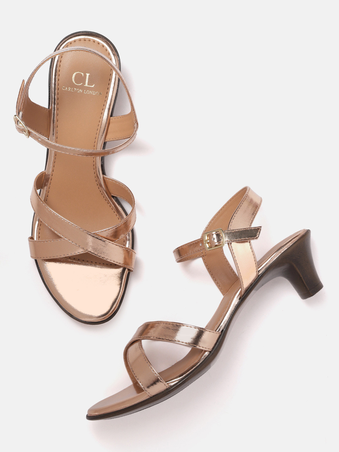 

Carlton London Block Heel Sandals, Rose gold