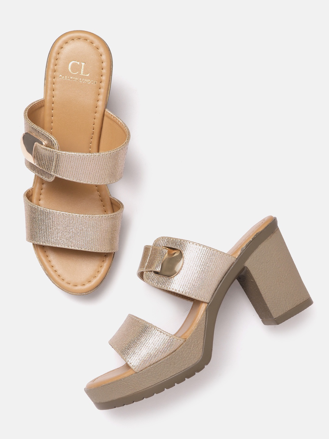 

Carlton London Block Heel Sandals, Rose gold