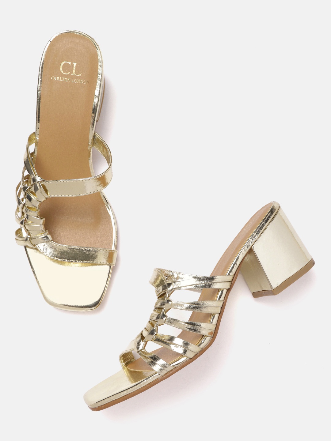 

Carlton London Block Heel Sandals, Gold