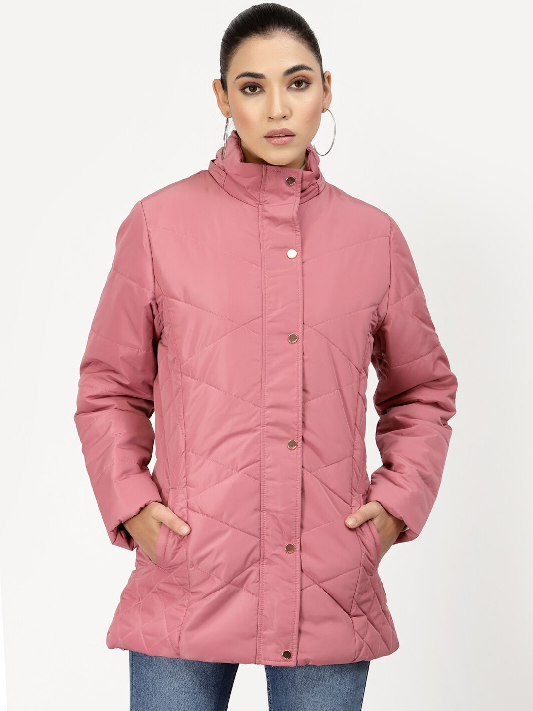 

Juelle Women Pink Longline Parka Jacket