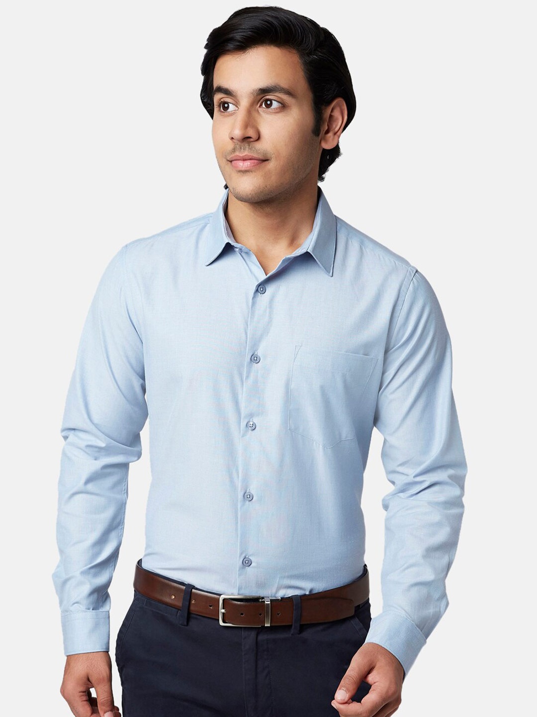 

YU by Pantaloons Men Blue Slim Fit Formal Shirt
