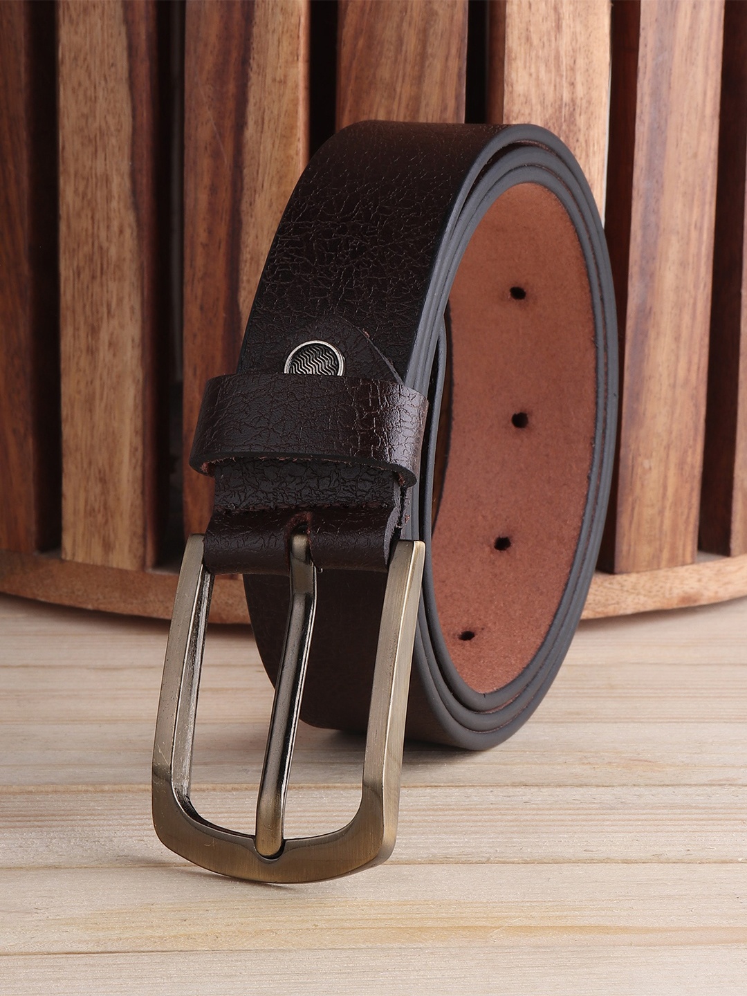 

Elite Crafts Men Brown Leather Formal Belt