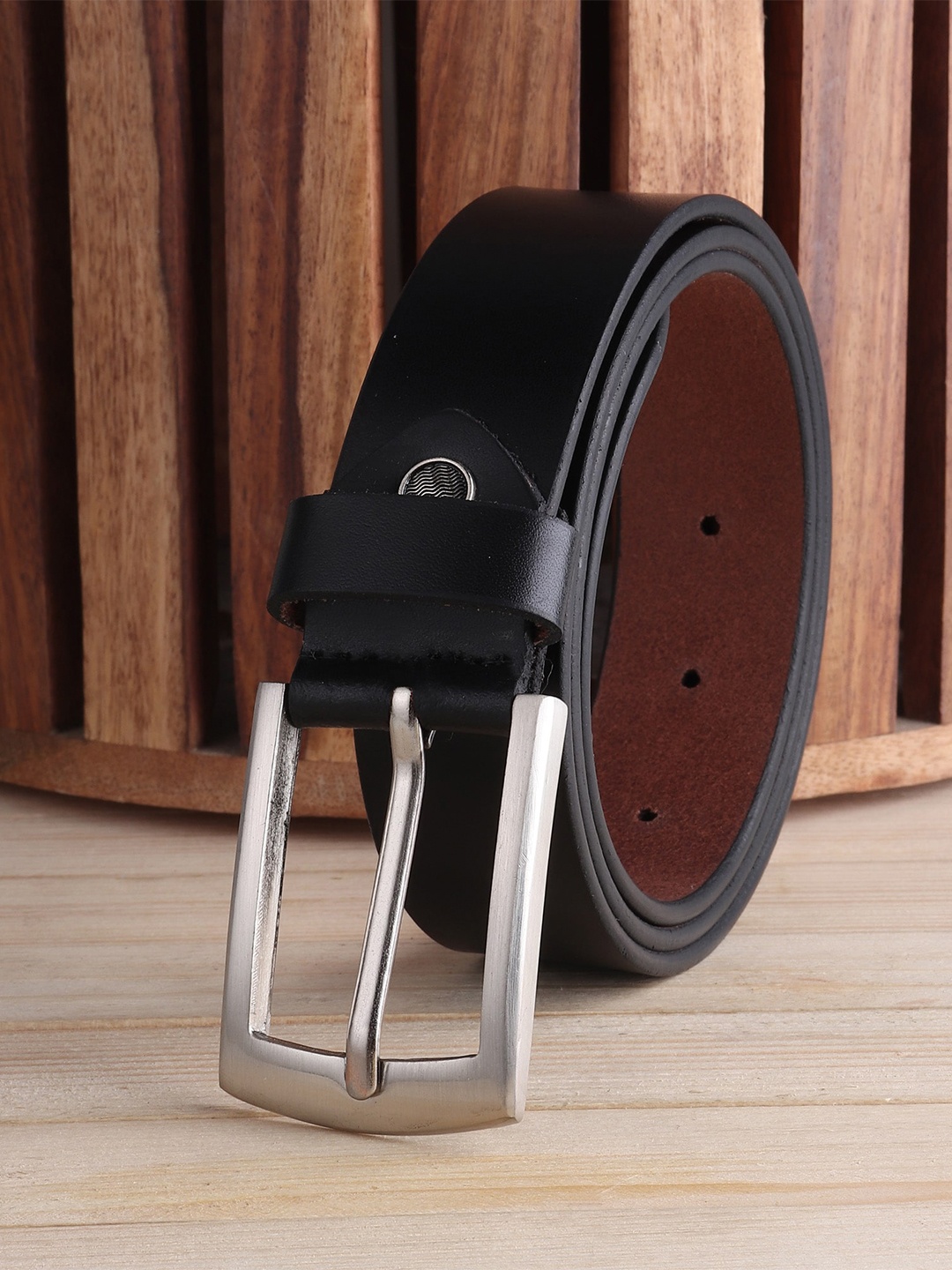 

Elite Crafts Men Black Leather Formal Belt