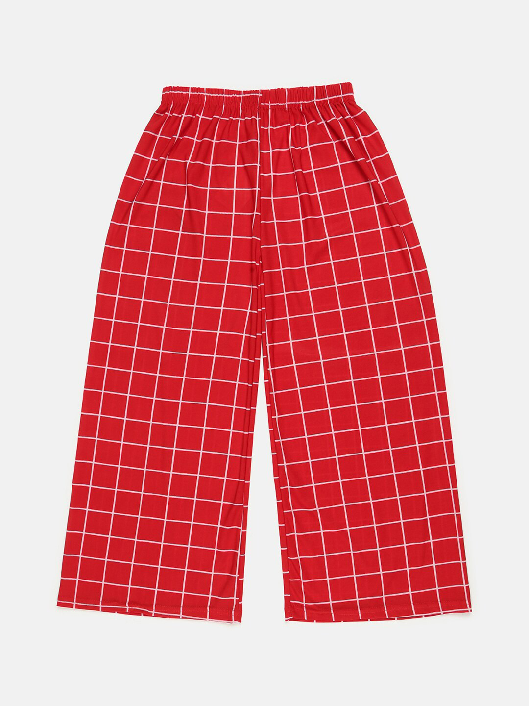 

V2 Value & Variety Girls Red & White Checked Cotton Lounge Pants
