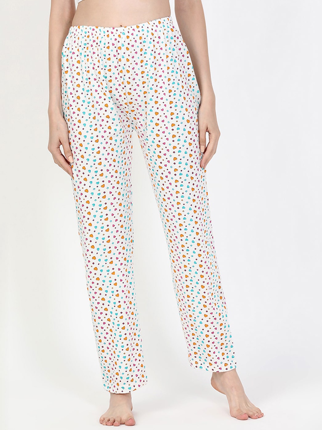 

V2 Value & Variety Women Printed Lounge Pants, White