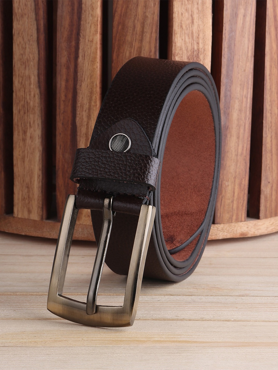 

Elite Crafts Men Brown Leather Formal Belt