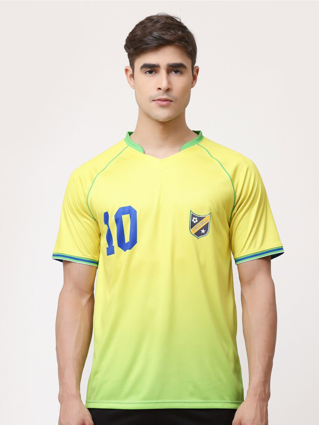 

Shiv Naresh Men Printed Round Neck T-shirt, Yellow