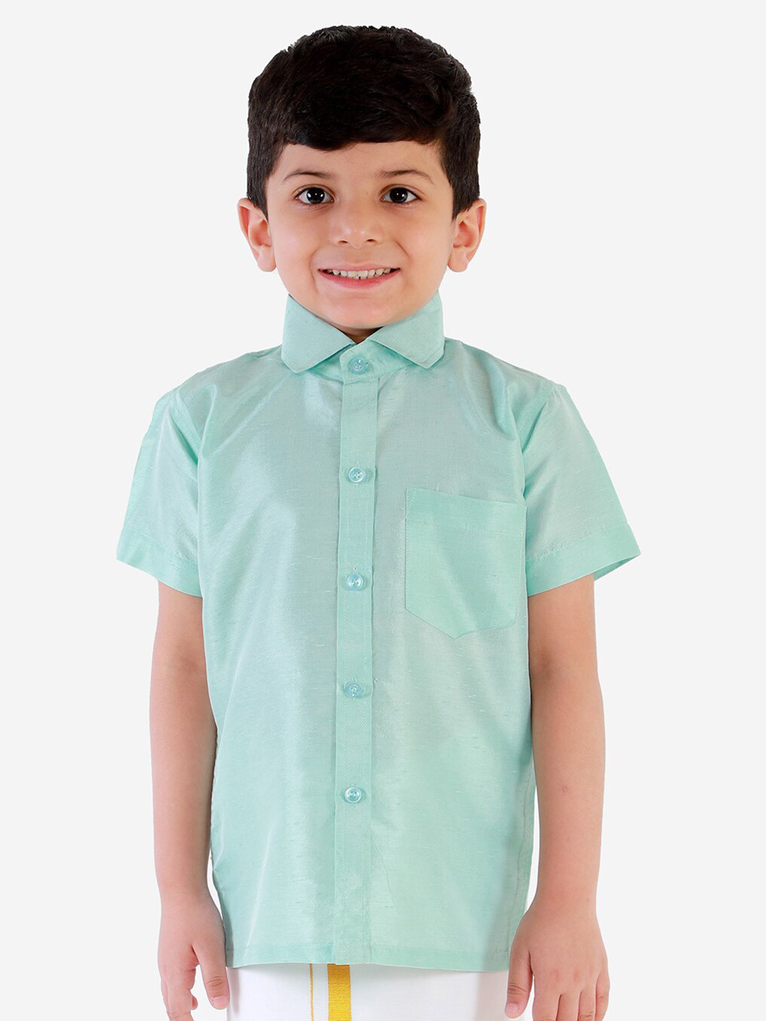 

VASTRAMAY Boys Blue Premium Casual Shirt