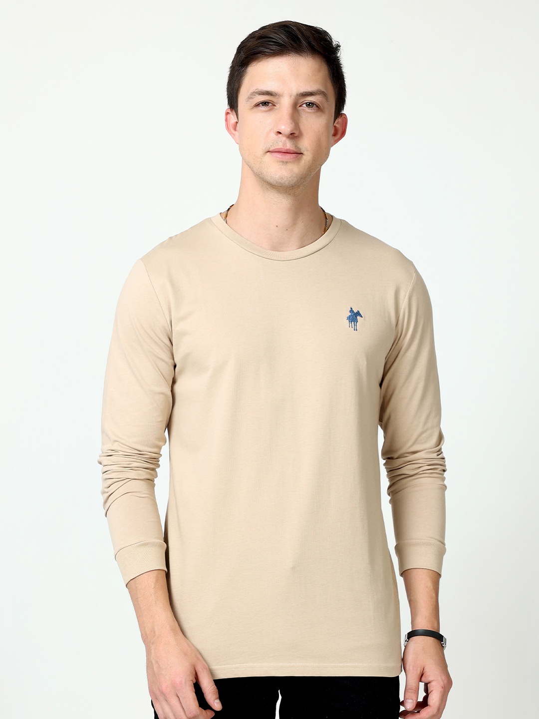 

Masculino Latino Men Beige Cotton T-shirt