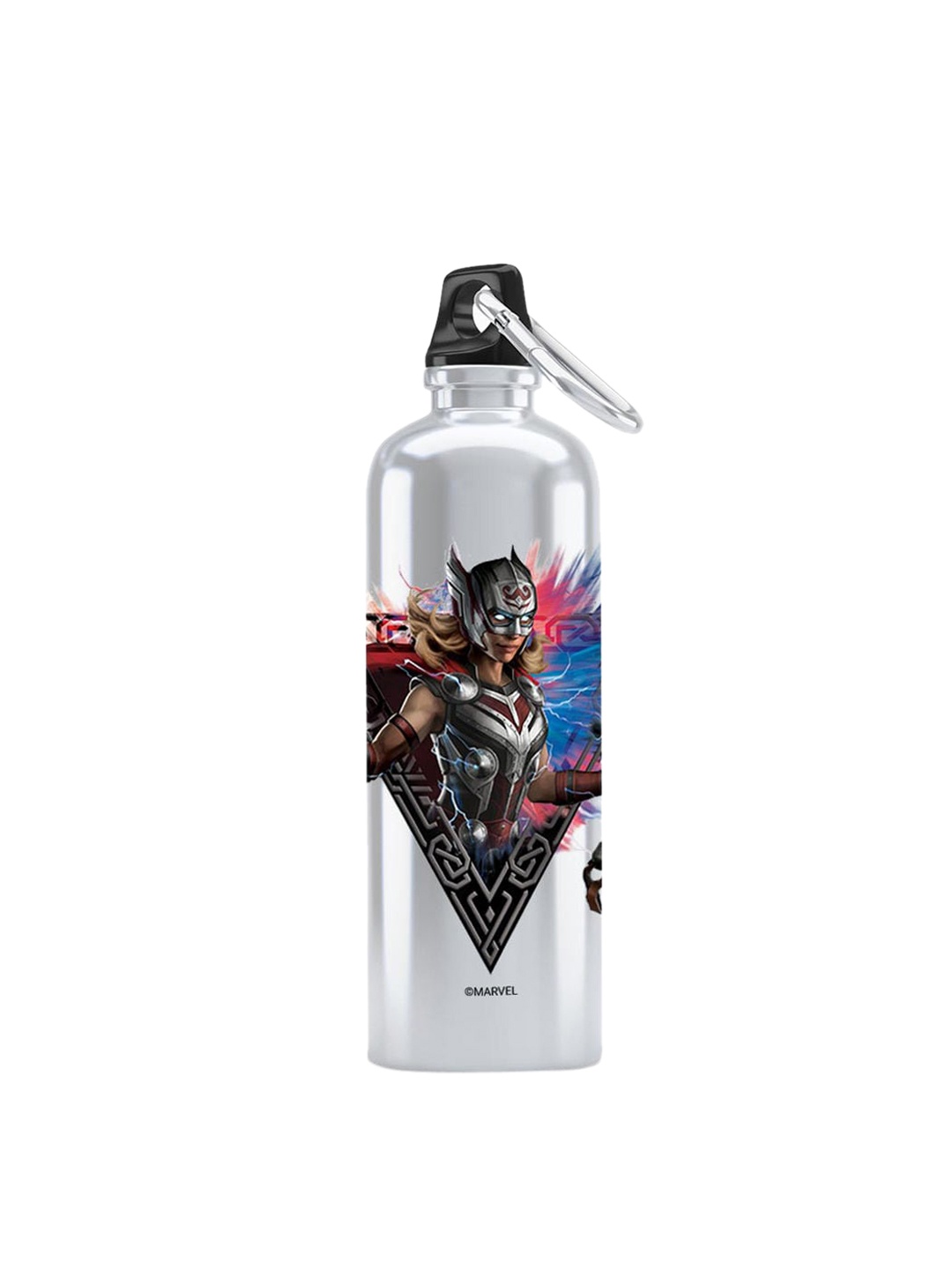 

macmerise White Mighty Thor Printed Aluminium Sipper Water Bottle 750ML