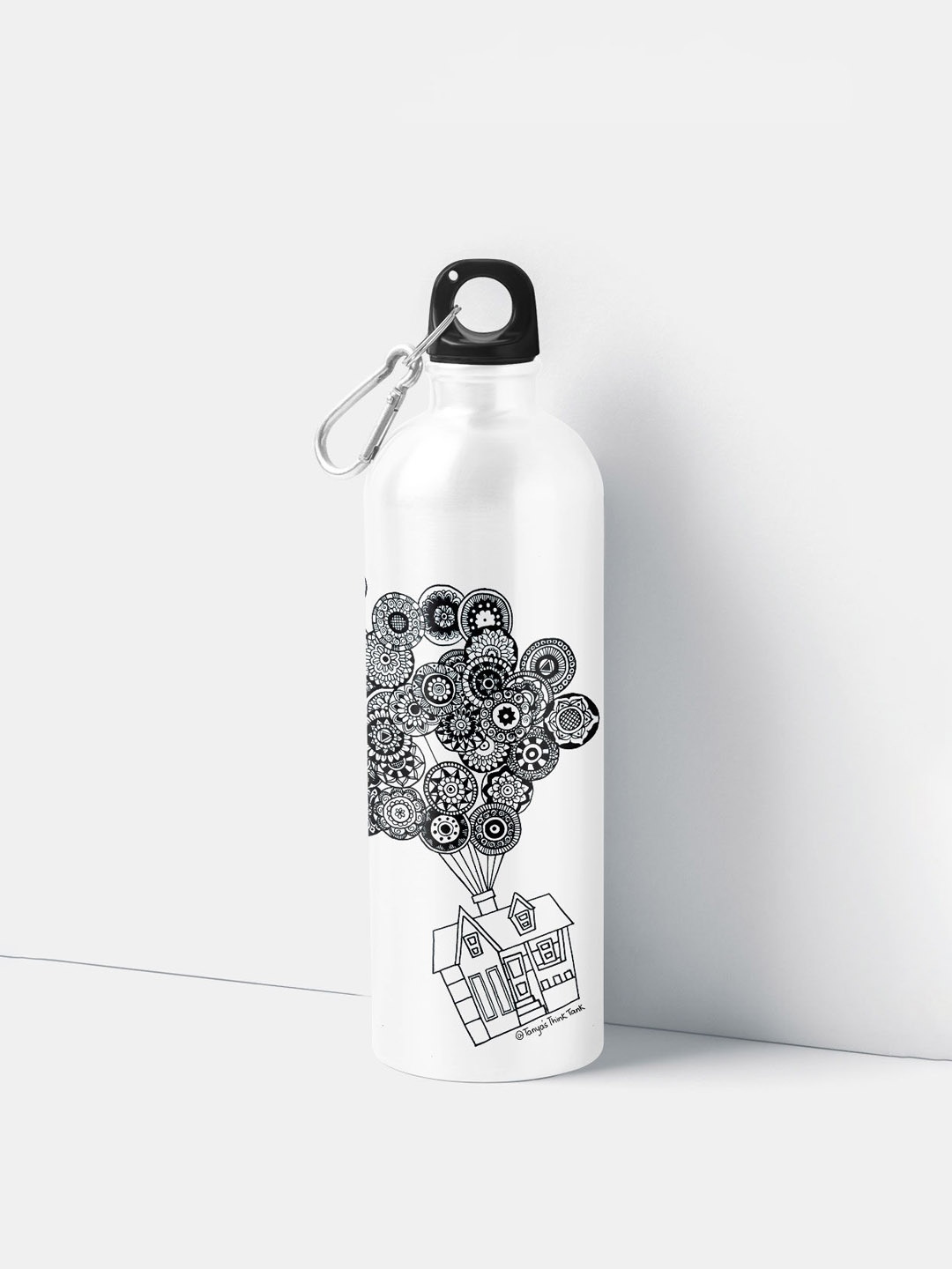 

macmerise White Up House Design Printed BPA Free Sipper Water Bottle 750 Ml