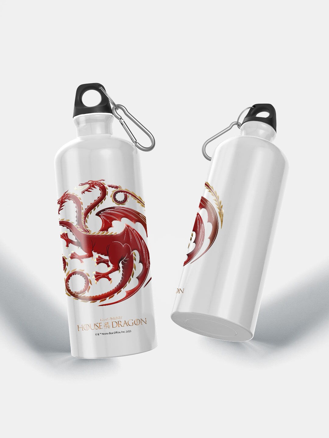 

macmerise White Printed Aluminium Sipper Water Bottle 750 Ml