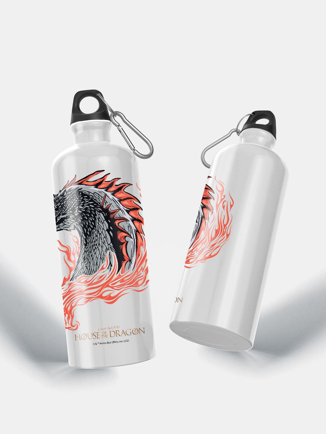 

macmerise White Printed House of Dragon Fire Dragon Design Aluminium Sipper Water Bottle 750 Ml
