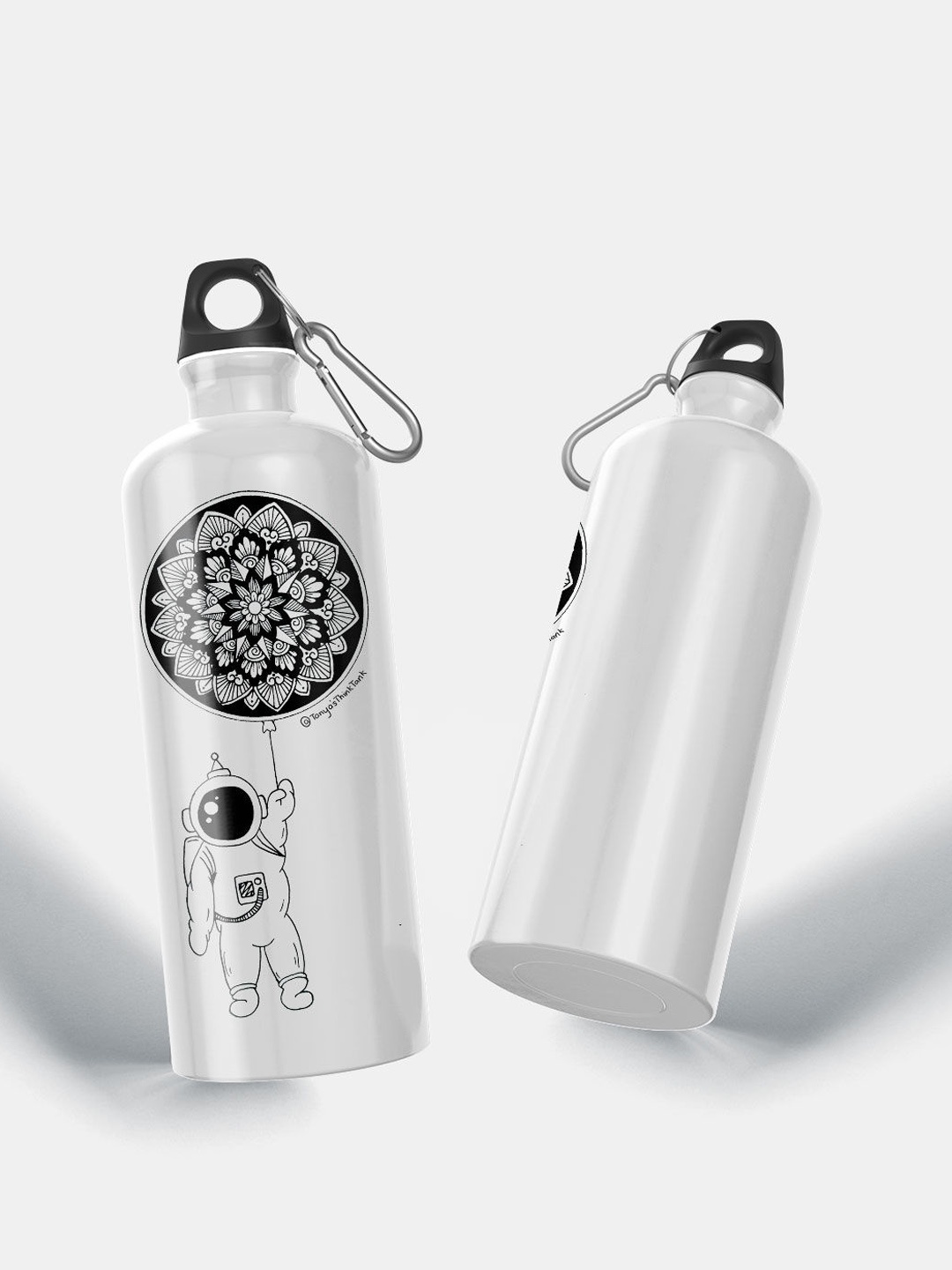 

macmerise White Astronaut Design Printed Aluminium Sipper Water Bottle 750 ml