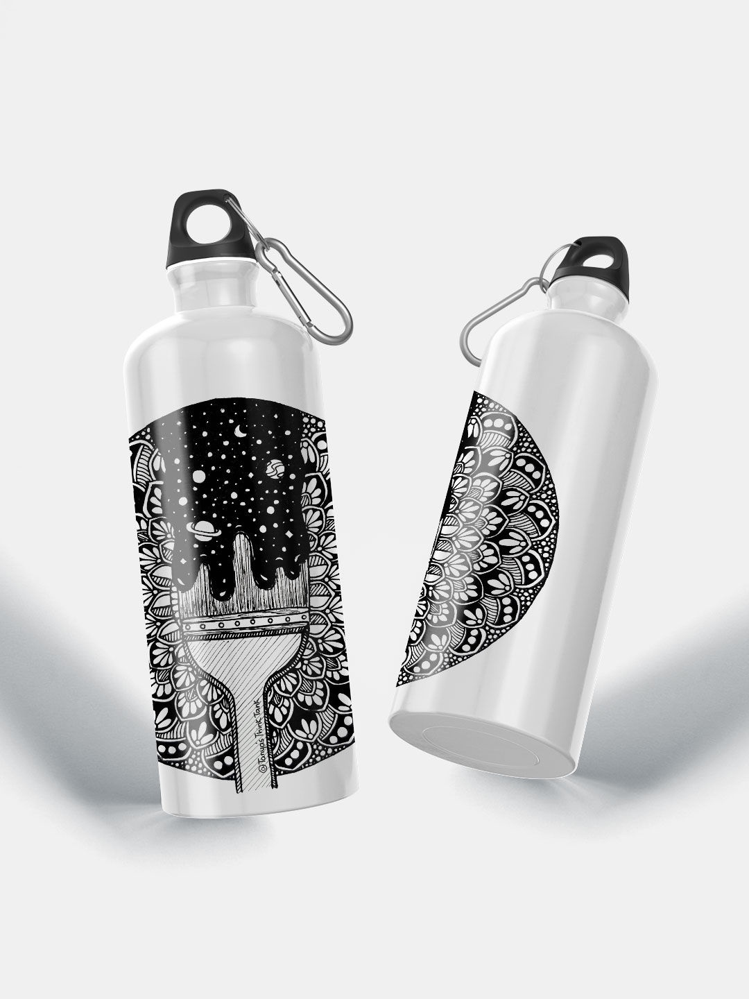

macmerise White Paintbrush Design Printed BPA Free Sipper Water Bottle 750 Ml