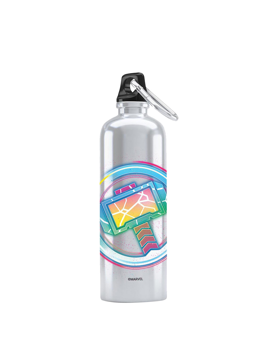 

macmerise Silver-Toned & Blue Bifrost Mjolnir Design Aluminium Sipper Water Bottle 750 Ml