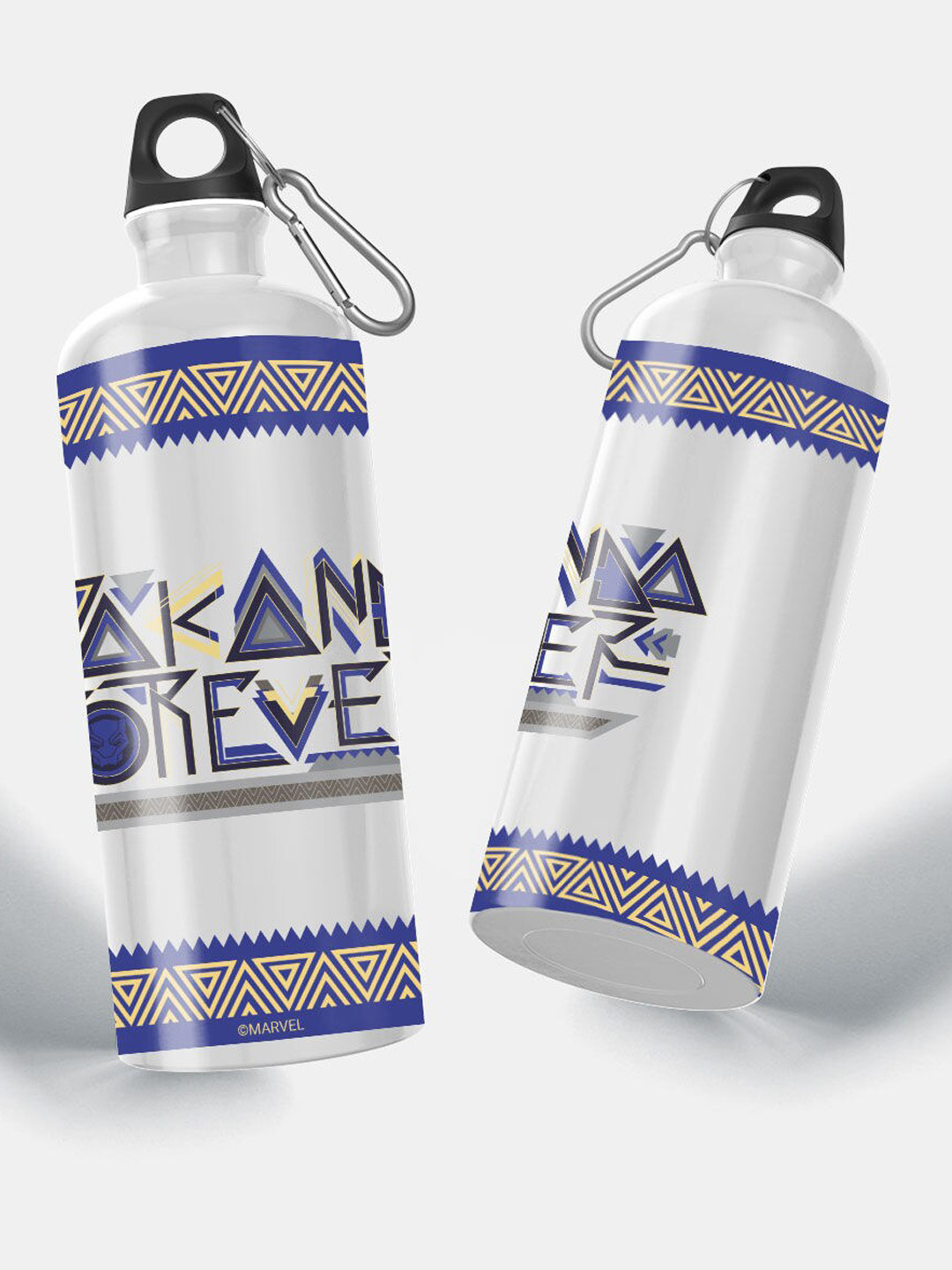 

macmerise White & Blue Wakanda Forever Typo Design Aluminum Sipper Water Bottle 750 Ml